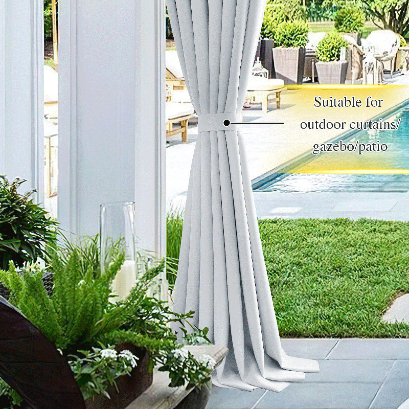 NICETOWN Handmade Curtain Tie Backs-Decorative Drape Tie Backs Holdback Holder for Window Draperies (Set of 4), Greyish White
