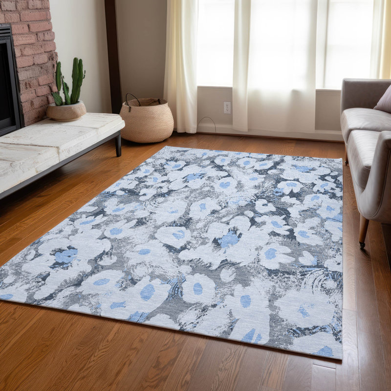 Tapis intérieur / extérieur en polyester tissé à la machine Kinslee, Rectangle 8 pi x 10 pi