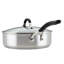 Circulon Stainless Steel Sauté Pan and SteelShield Hybrid and Nonstick Technology, 3 Quart, Silver