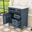 Meuble-lavabo autoportant élégant avec lavabo en céramique, rangement réglable et porte à fermeture en douceur-676184527