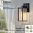 Outdoor Wall Light Rectangle Clear Glass Shade Black
