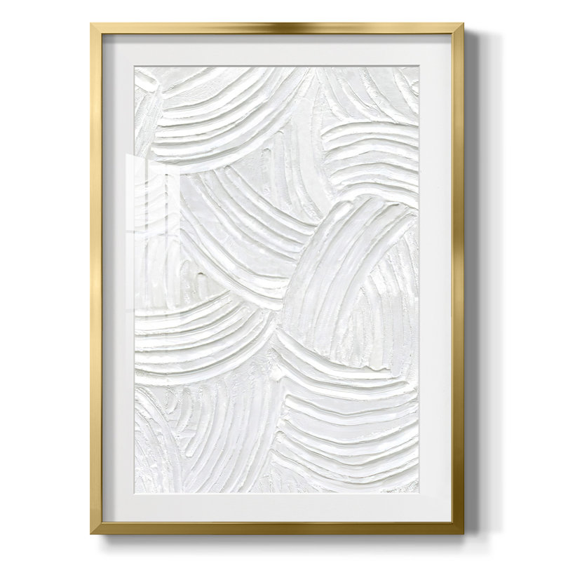 Volrad - Toile tendue avec châssis, H 25,5 po x l 17,5 po, Doré
