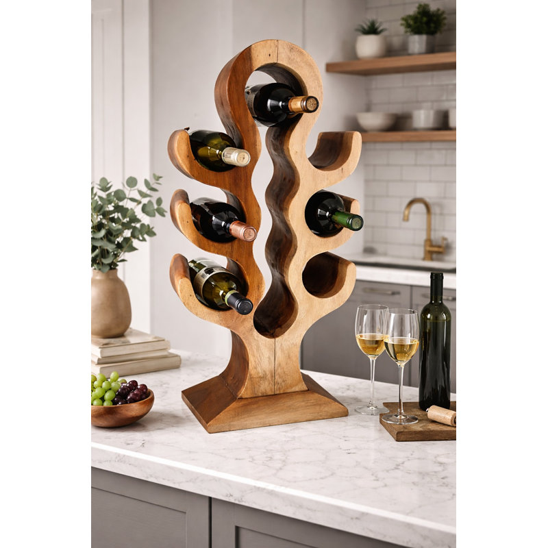 Porte-bouteille en bois Suar