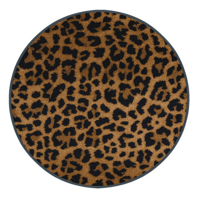 Washable Leopard Wildlife Area Rug