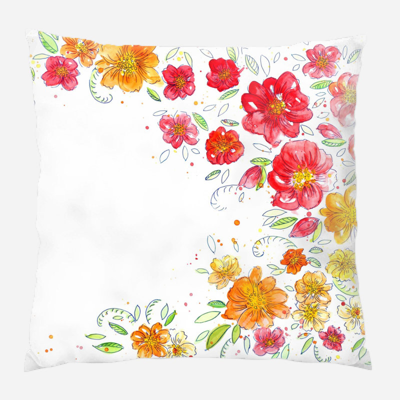 Outdoor Reversible Throw Pillow, Microsuede, Indoor