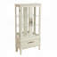 Armoire vitrine vitrée avec tablettes réglables en verre 2 portes et 1 tiroir-1706208966