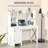 Farmhouse Computer Desk With Hutch And Cabinet, Home Office Desk With Storage, For Study-114223727