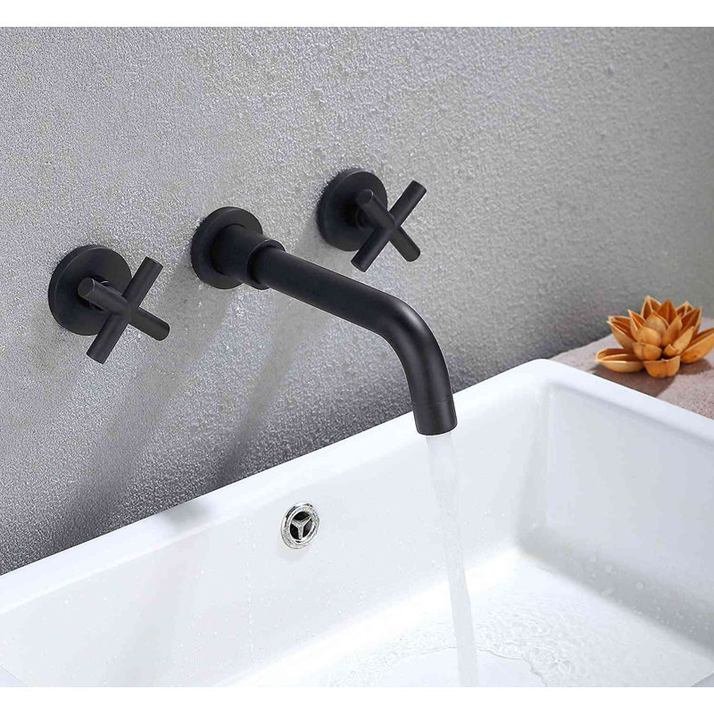 2-handle Bathroom Faucet, Matte Black