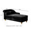 Chaise longue avec rangement en velours HDF l 60,6 po x P 29,9 po x H 27,5 po