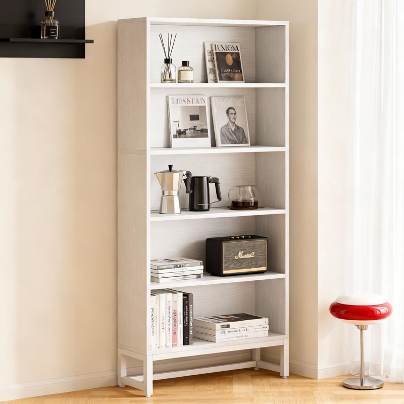 Grande bibliothèque 70,8 pouces, blanc, Blanc
