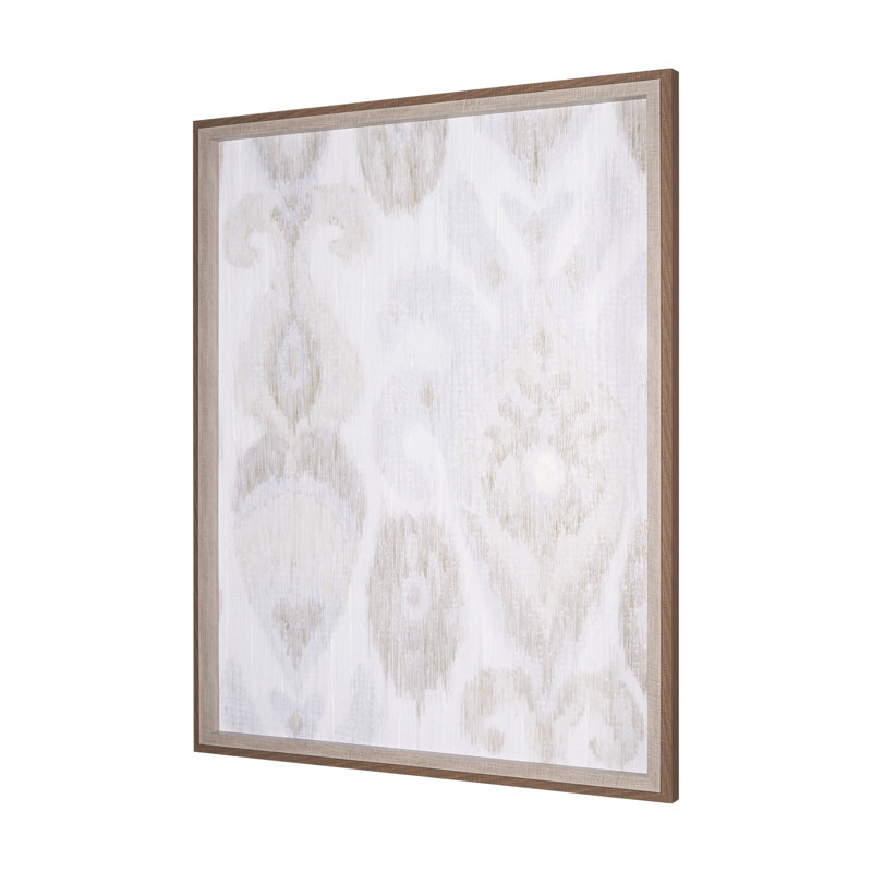 Ikat Patterns I by Silvia Krause a Hand Embelished Textured Framed Art Print