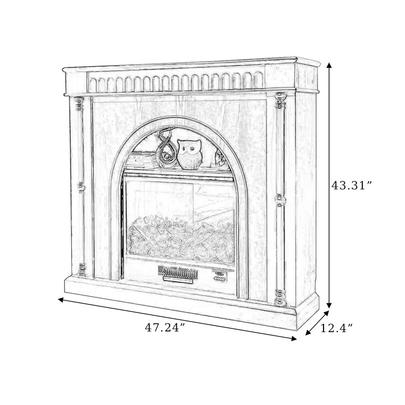 Wanlut Solid Wood Electric Fireplace