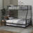 Akbez Twin Over Full Size Metal Bunk Bed with Trundle and Storage Staircase-1815133027