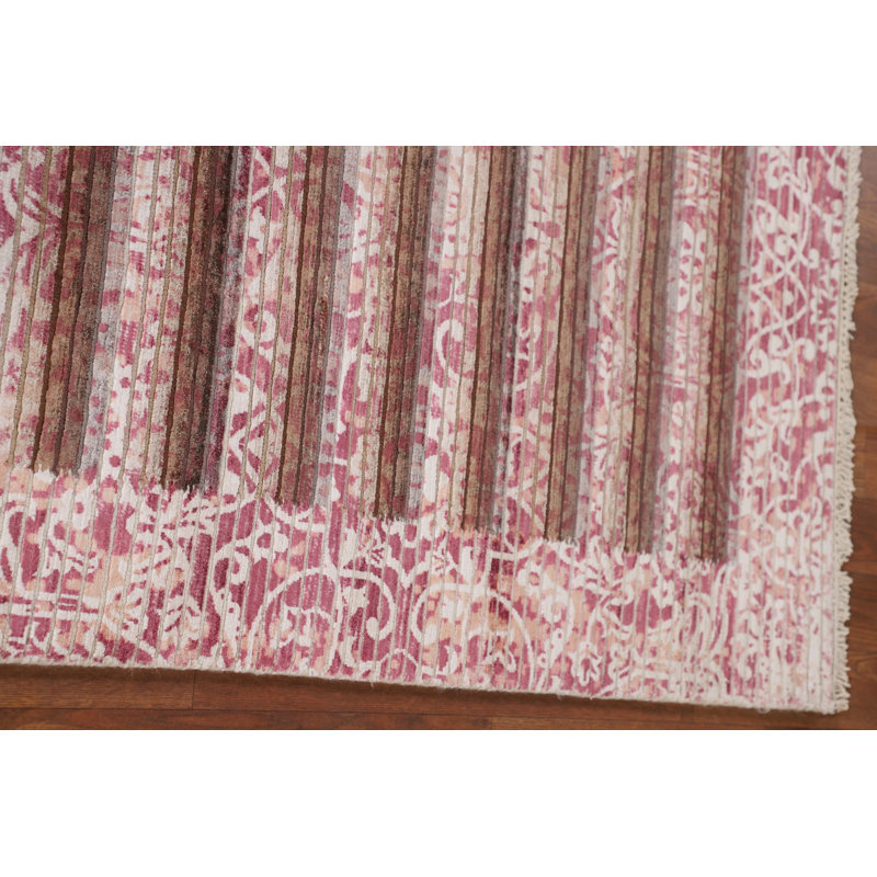 Tapis rayé abstrait moderne 3 x 5