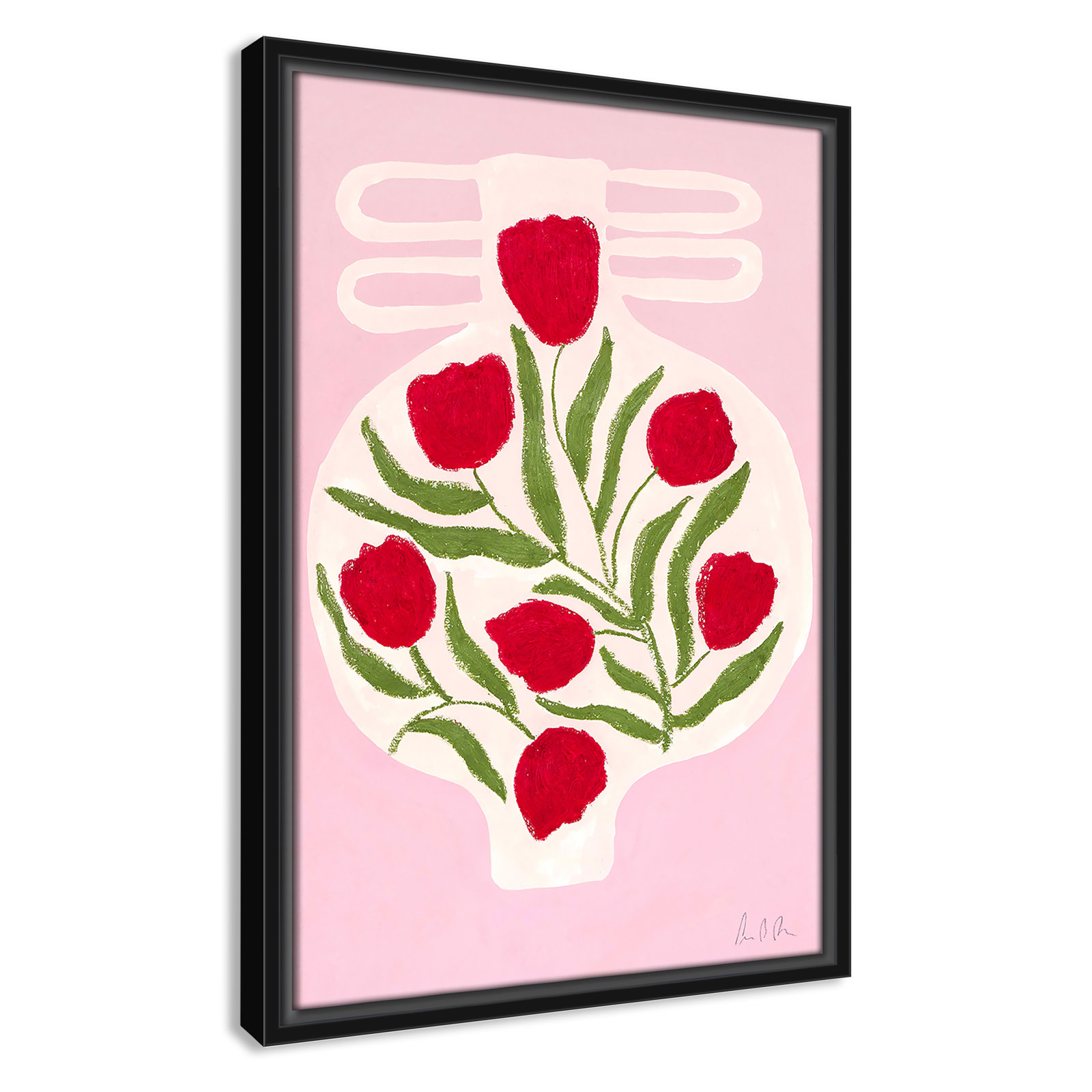 Vase No. 02 Print by Camilla Bergqvist, Black, 19.5" H x 13.5" W