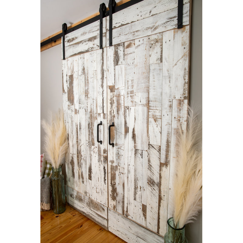 Vintage Harvest Whitewashed Barnwood Wall Paneling Kit