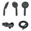 Robinet de douche multifonction noir mat à haute pression avec robinet à main