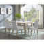 Table de salle à manger 6 pièces en marbre de style contemporain avec banc et chaises