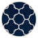 Carolene Geometric Handmade Tufted Wool Dark Blue/Ivory Area Rug