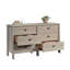 Commode 6 tiroirs Country, finition grise-323509952
