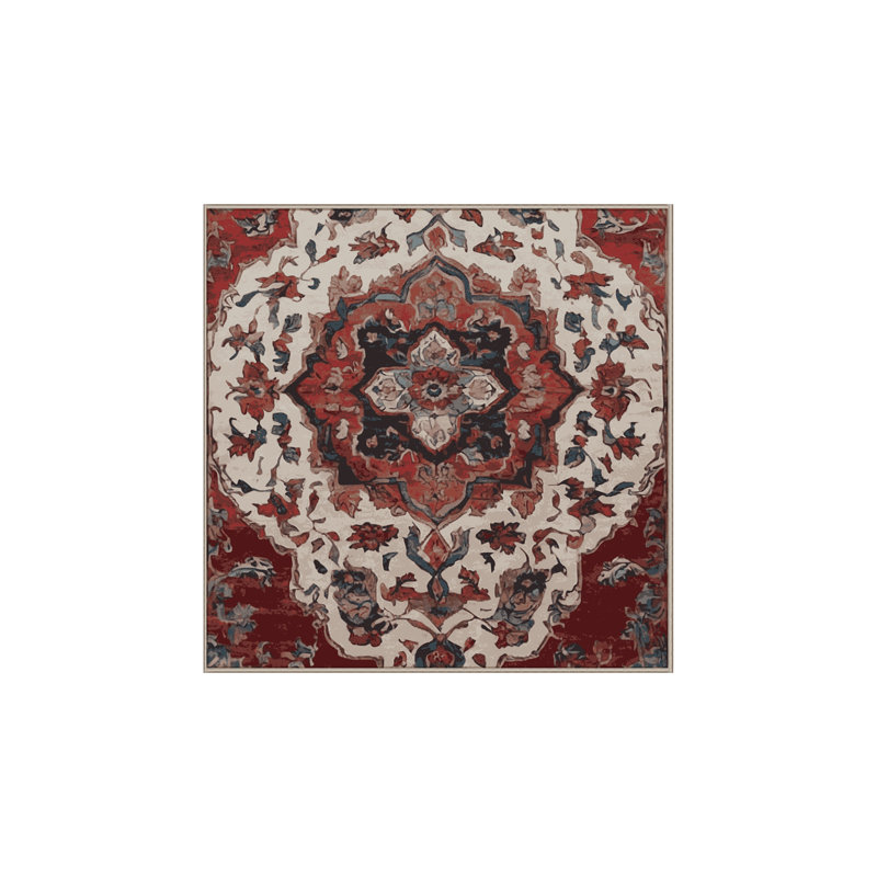 Tapis brun lavable à la machine, Carré 3 pi
