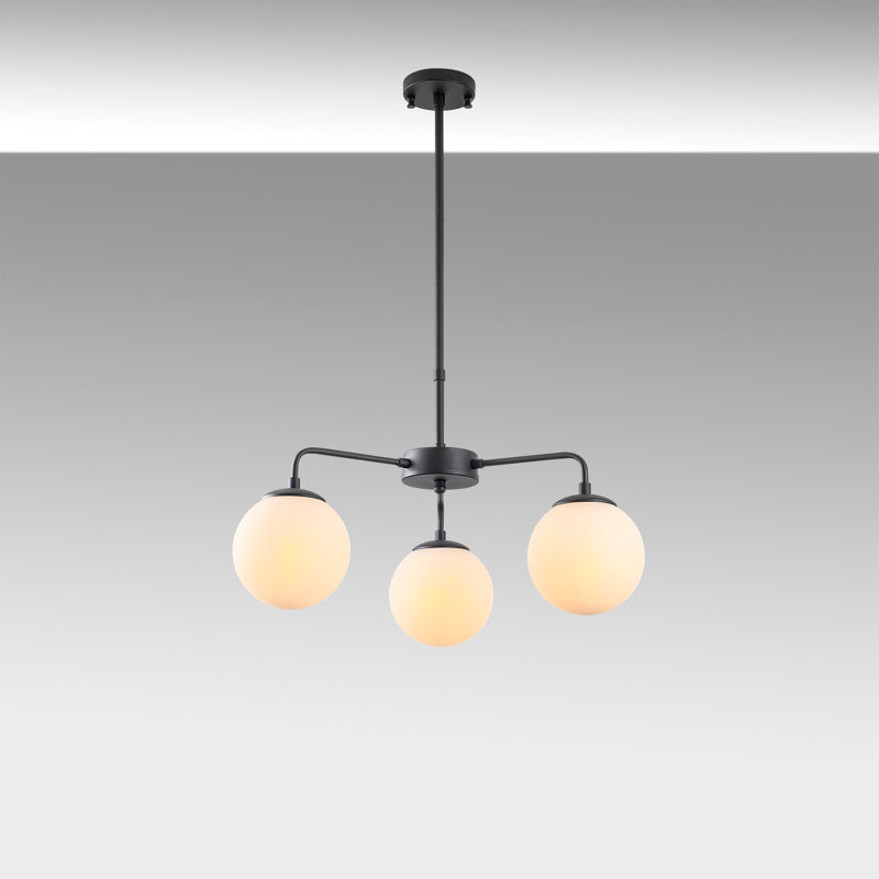 Beckner 3 - Light Chandelier, Cream, Black