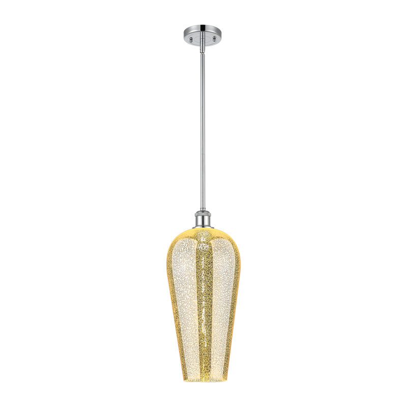 Mini-luminaire suspendu 1 lumière Ballston - Amiina, Mercure, Chrome poli