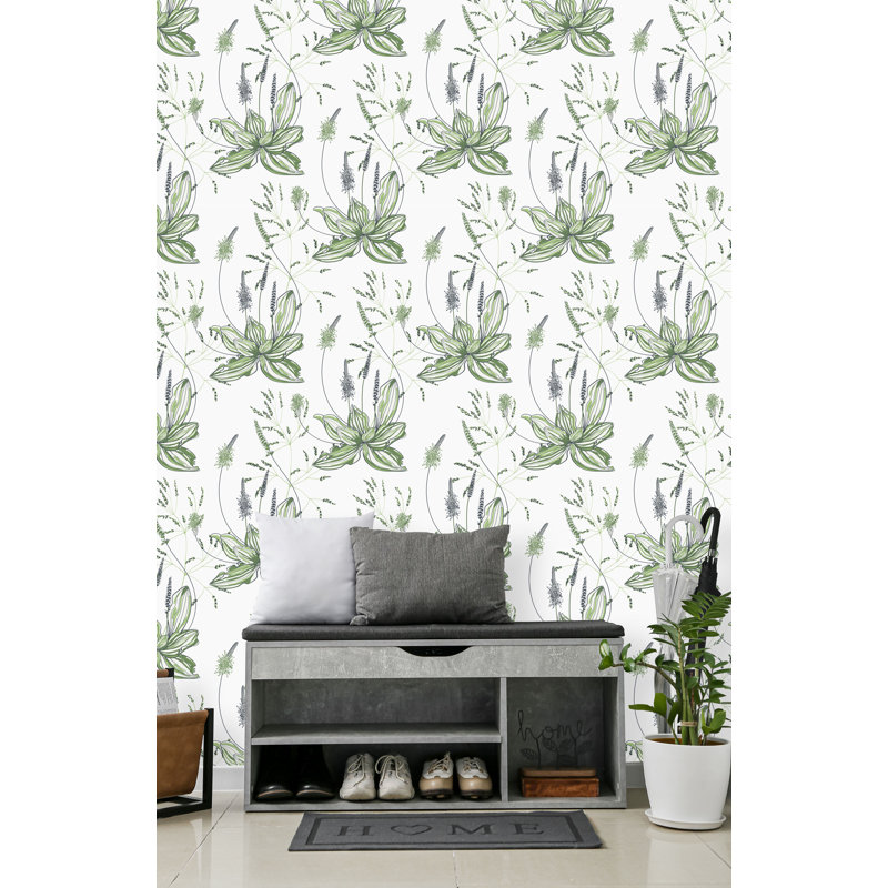 Plantain Wallpaper B1085, 18.75" W x 25" L, Paper