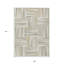 Tapis intérieur / extérieur ivoire et beige à motif géométrique 9 pi x 12 pi