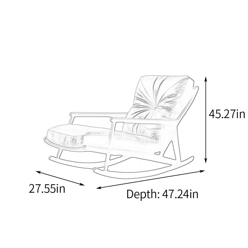 Chaise berçante simple Casual