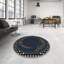 Tapis noir / bleu à pois-1457417539