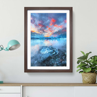 Iceland View in Abstract - Framed Print