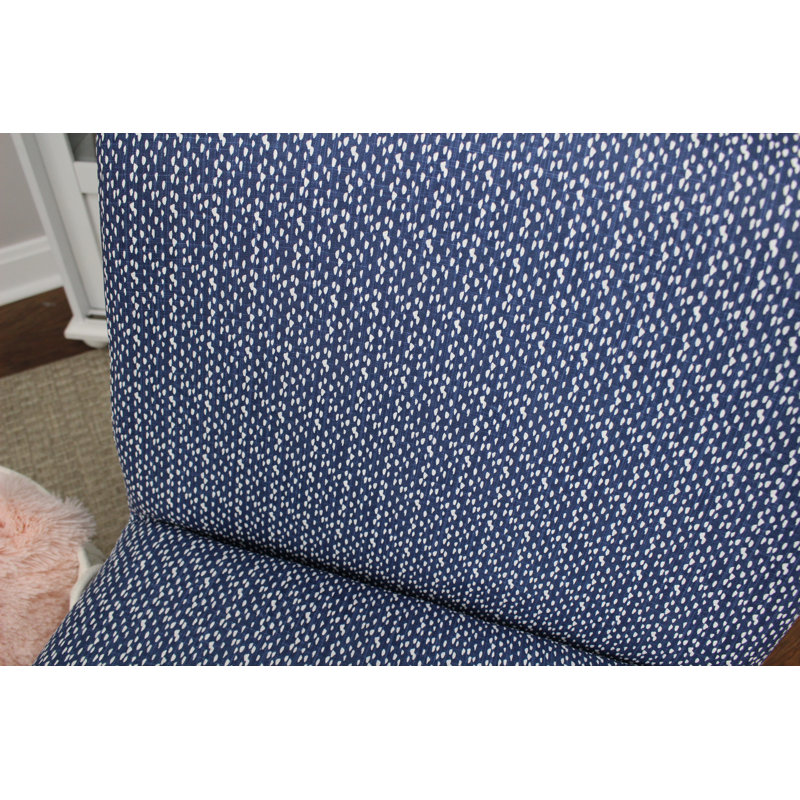Adamski Upholstered Slipper Chair, Navy