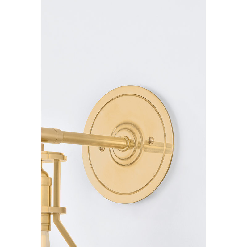 Applique murale 1 lumière 9,5 po peinte Empire par Mark D. Sikes pour Hudson Valley Lighting, Doré, Rouge