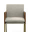 Fauteuil rembourré Husum gris clair / brun clair Husum