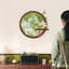 Art mural brun et vert rond en grès-118565402