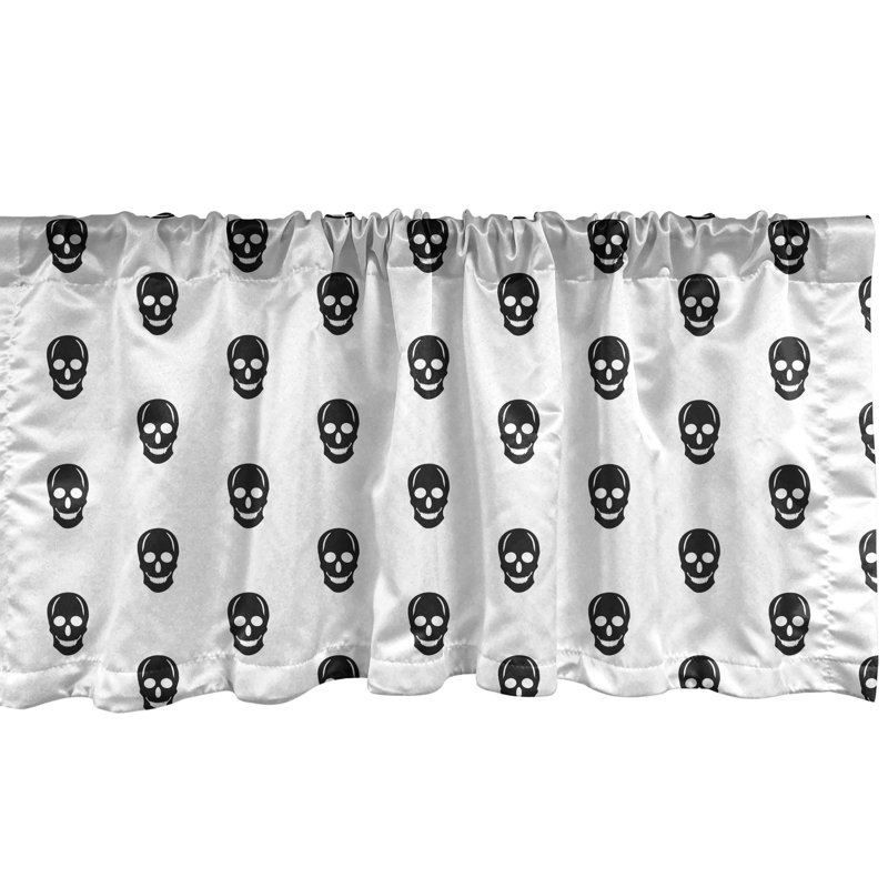 Ensemble de 2 cantonnières Ambesonne Skull, L 42 po x L 18 po