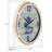 Isla Nautical Round Shiplap Metal Wall Clock