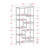 Rona Etagere Bookshelf with 9 Glass Shelves in Silver Finish, 71.76" H X 31.76" W X 11.86" D