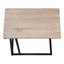 Table d'appoint, en forme de C, bout, côté, collation, salon, chambre à coucher, stratifié brun, métal noir, contemporain, moderne-463452798