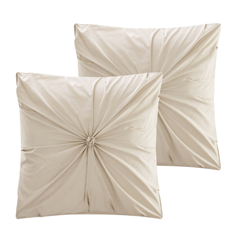 Ensemble d'édredon en duvet beige 180 fils