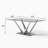 Glass Top Metal Base Dining Table-97779108