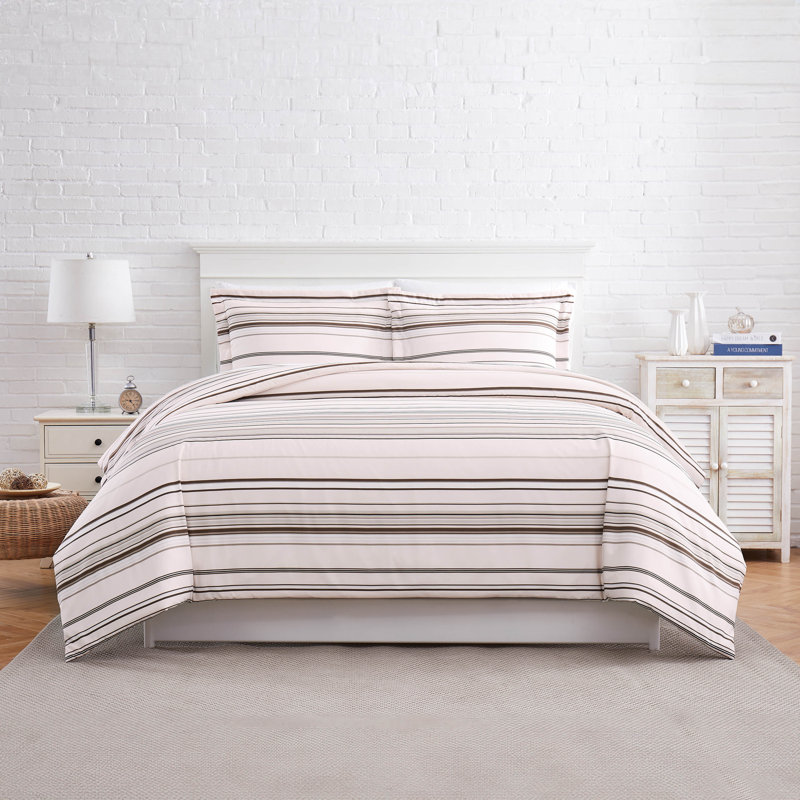 Coastal Taupe Full Reversible Down Alternative Microfiber Comforter Set