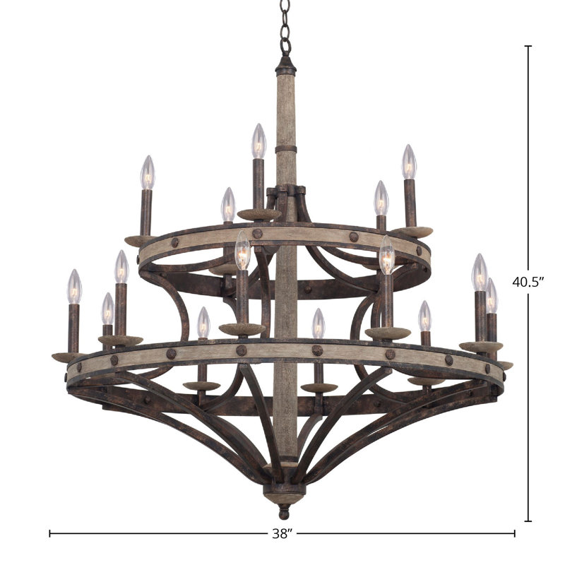 Lustre Coronado 15 LT à niveaux or Florence Kalco