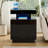 Modern Nightstand With Smart LED Light Strip-1289810618