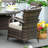 Metal Outdoor Dining Armchair with Cushions