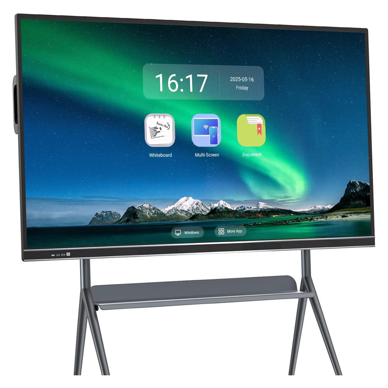 JYXCN 4K Smart Board, tableau blanc interactif 86 pouces, tout-en-un, ordinateur à écran tactile avec double système et partage de nuage Convient à la salle de classe, au bureau et aux présentations? (Comprend un support mural)