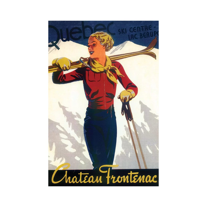 Skiing IV - Wrapped Canvas Print, 20.32 cm H x 30.48 cm W