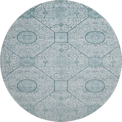Premium Machine Washable Bucz AMF1748 Geometric Rug