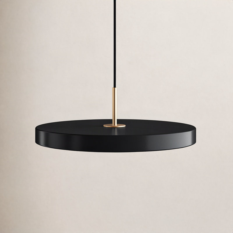 Suspension à DEL Asteria anthracite avec connecteur en acier, Anthracite Grey / Stainless Steel Connector